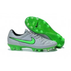 Nike Football Boots For Men - Tiempo Legend V FG Wolf Grey Green Strike Black