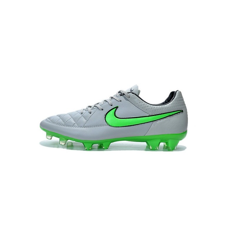 nike tiempo grey and green
