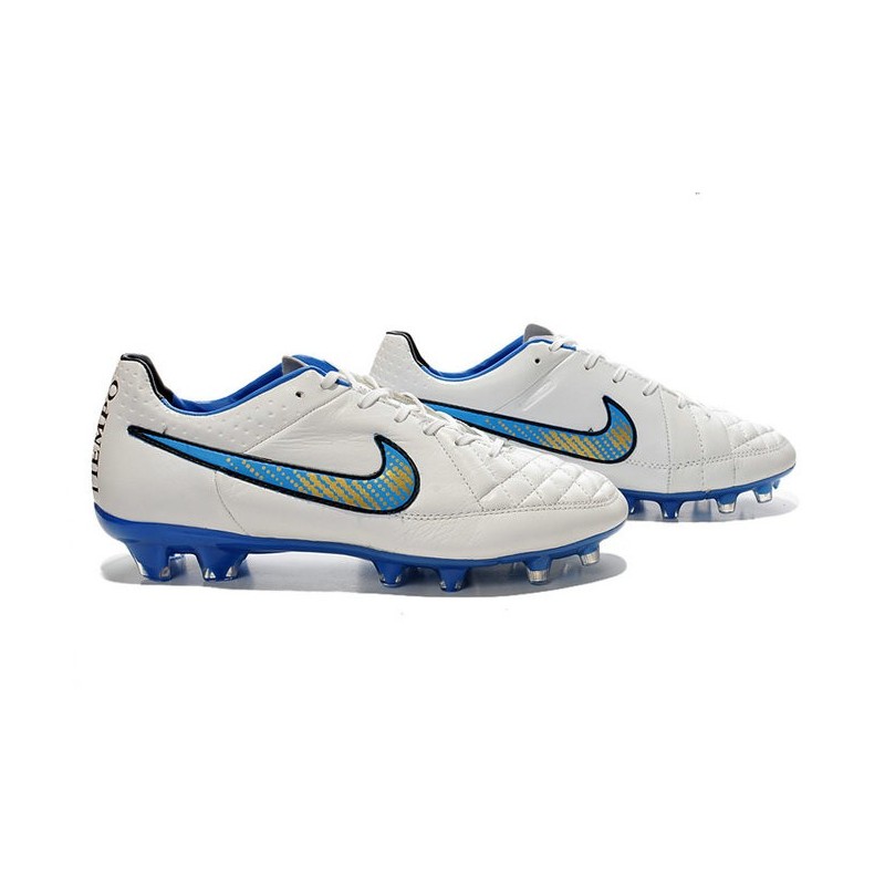 2016 Nike Tiempo Legend V FG - Best Soccer Cleats White Blue