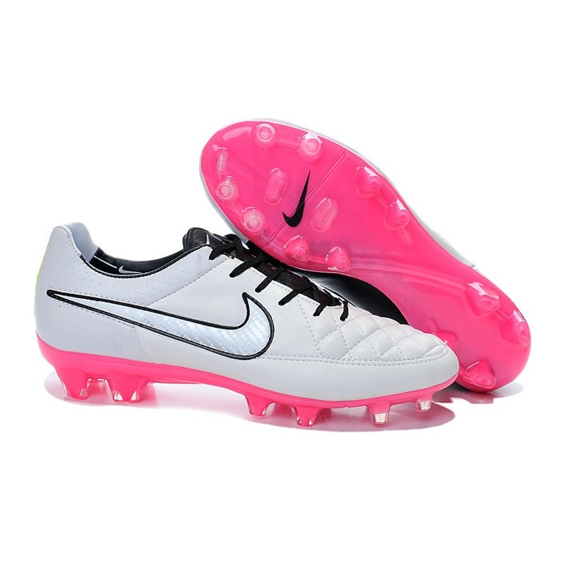 nike tiempo pink and white