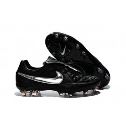 Nike Football Boots For Men - Tiempo Legend V FG Totti Premium Silvery Black