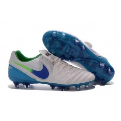 New Cleats Nike Tiempo Legend VI FG Football Boots For Men White Blue Green