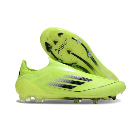 adidas F50 Elite Laceless FG Solar Yellow Black