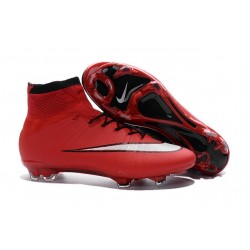 Shoes For Men - Nike Mercurial Superfly IV FG Football Cleats Red Black White