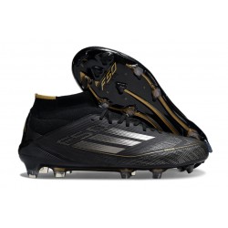 adidas F50 Elite Mid FG Core Black Iron Met Gold Met