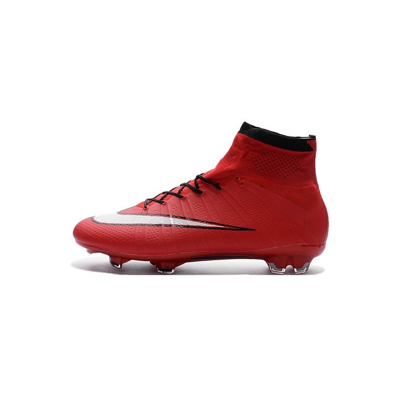 football cleats red and black