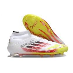 adidas F50 Elite Mid FG White Lucid Red Solar Yellow