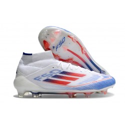 adidas F50 Elite Mid FG Advancement - Footwear White Solar Red Lucid Blue