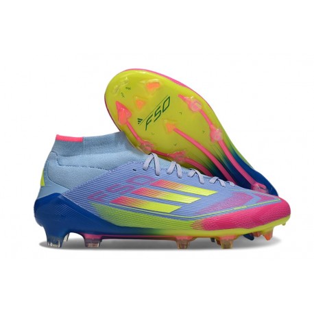 adidas F50 Elite Mid FG Celestial Victory - Blue Fusion Lucid Lemon Lucid Pink