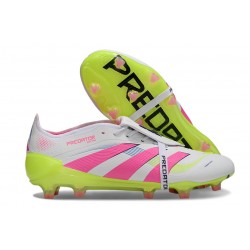 New 2025 Adidas Predator Elite FT FG White Lucid Pink Lucid Lemon