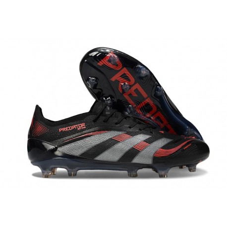 adidas Predator L Elite FG New Black Grey Four Lucid Red
