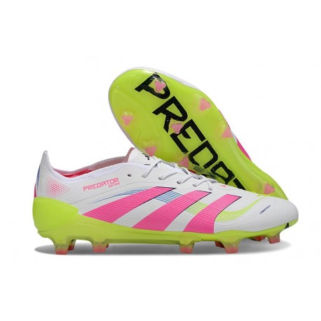 adidas Predator L Elite FG New White Lucid Pink Lucid Lemon