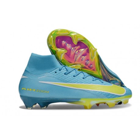 Nike Zoom Mercurial Superfly 10 Elite FG Blue Yellow
