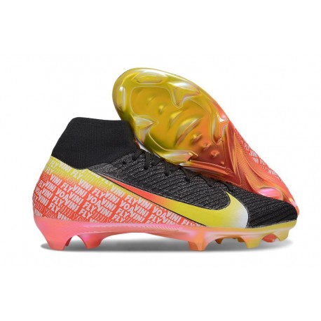 Nike Zoom Mercurial Superfly 10 Elite FG Black Yellow Red