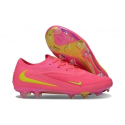 New Nike Phantom 6 Low Cut Elite FG Pink Yellow