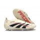 adidas Predator 25 Elite Laceless FG Off White Core Black Pure Ruby