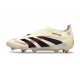 adidas Predator 25 Elite Laceless FG Off White Core Black Pure Ruby