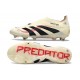 adidas Predator 25 Elite Laceless FG Off White Core Black Pure Ruby
