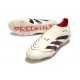 adidas Predator 25 Elite Laceless FG Off White Core Black Pure Ruby