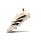 adidas Predator 25 Elite Laceless FG Off White Core Black Pure Ruby