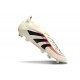 adidas Predator 25 Elite Laceless FG Off White Core Black Pure Ruby