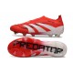 adidas Predator 25 Elite Laceless FG Lucid Red White Black