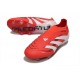 adidas Predator 25 Elite Laceless FG Lucid Red White Black