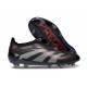 adidas Predator 25 Elite Laceless FG Black Grey Four Lucid Red
