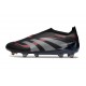 adidas Predator 25 Elite Laceless FG Black Grey Four Lucid Red