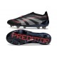 adidas Predator 25 Elite Laceless FG Black Grey Four Lucid Red