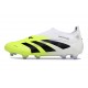 adidas Predator 25 Elite Laceless FG White Black Lucid Lemon