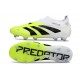 adidas Predator 25 Elite Laceless FG White Black Lucid Lemon