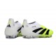 adidas Predator 25 Elite Laceless FG White Black Lucid Lemon