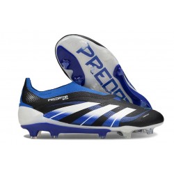 adidas Predator 25 Elite Laceless FG Black Royal White
