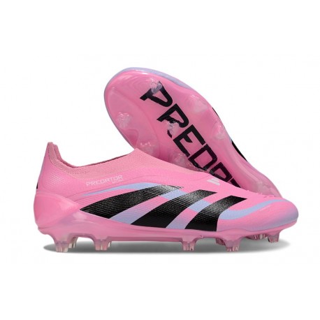adidas Predator 25 Elite Laceless FG Pink Black
