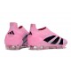 adidas Predator 25 Elite Laceless FG Pink Black