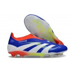 adidas Predator 25 Elite Laceless FG Lucid Blue Ftwr White Solar Red