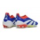 adidas Predator 25 Elite Laceless FG Lucid Blue Ftwr White Solar Red