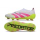 adidas Predator 25 Elite Laceless FG White Lucid Pink Lucid Lemon