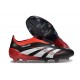 adidas Predator 25 Elite Laceless FG X MOMENTS Black White Vivid Red
