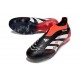 adidas Predator 25 Elite Laceless FG X MOMENTS Black White Vivid Red