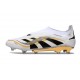 adidas Predator 25 Elite Laceless FG White Black Gold Met
