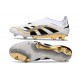 adidas Predator 25 Elite Laceless FG White Black Gold Met