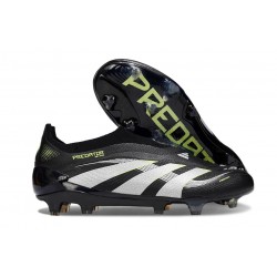 adidas Predator 25 Elite Laceless FG Black White