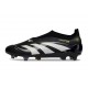 adidas Predator 25 Elite Laceless FG Black White