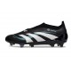 adidas Predator 25 Elite Laceless FG Black White Blue