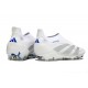 adidas Predator 25 Elite Laceless FG White Grey