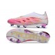 adidas Predator 25 Elite Laceless FG Pink White
