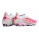 adidas Predator 25 Elite Laceless FG Pink White