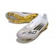 adidas F50+ FG Shoes White Core Black Met Gold